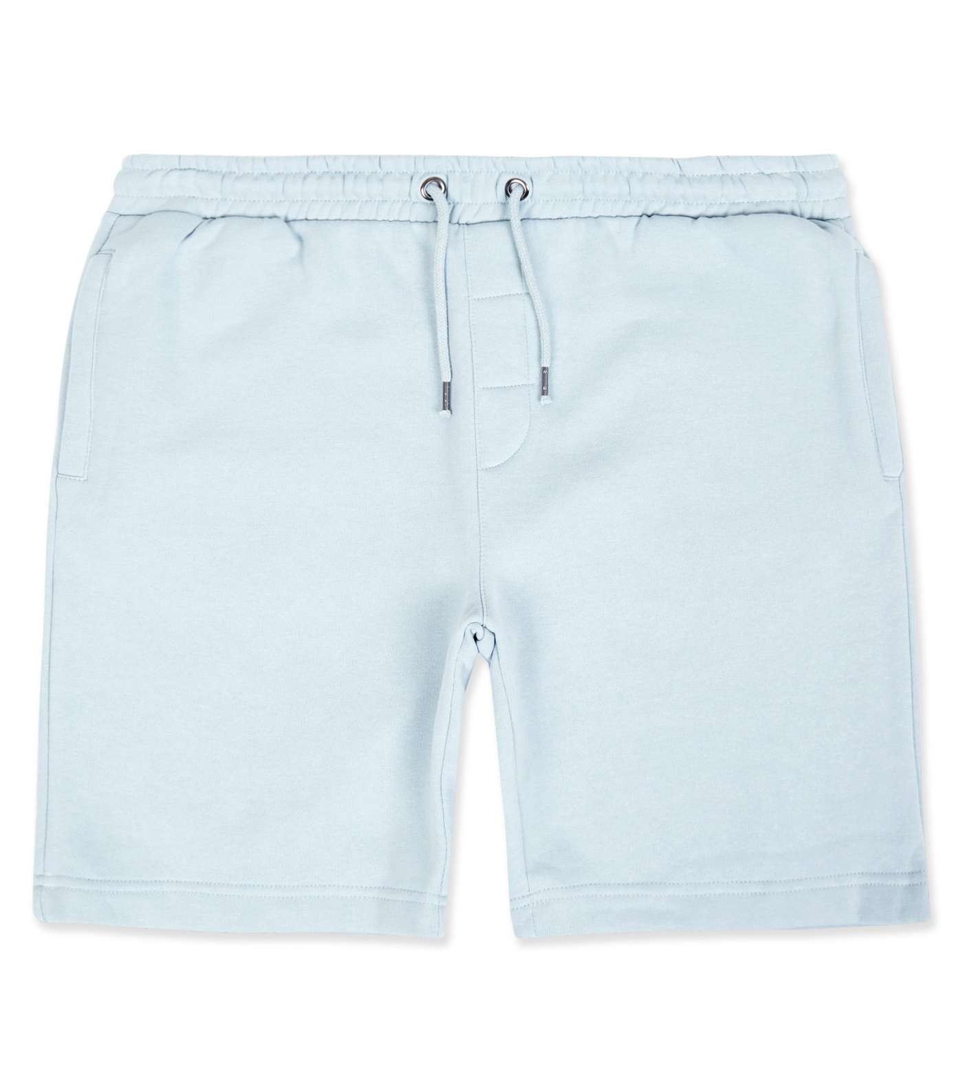 Pale Blue Drawstring Jersey Shorts Image 4