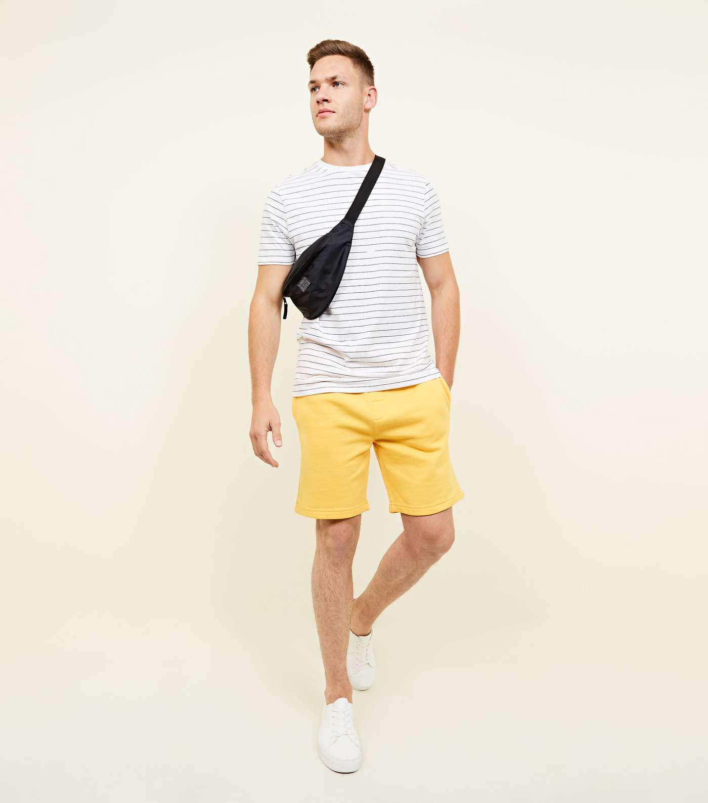 Yellow Drawstring Jersey Shorts Image 2