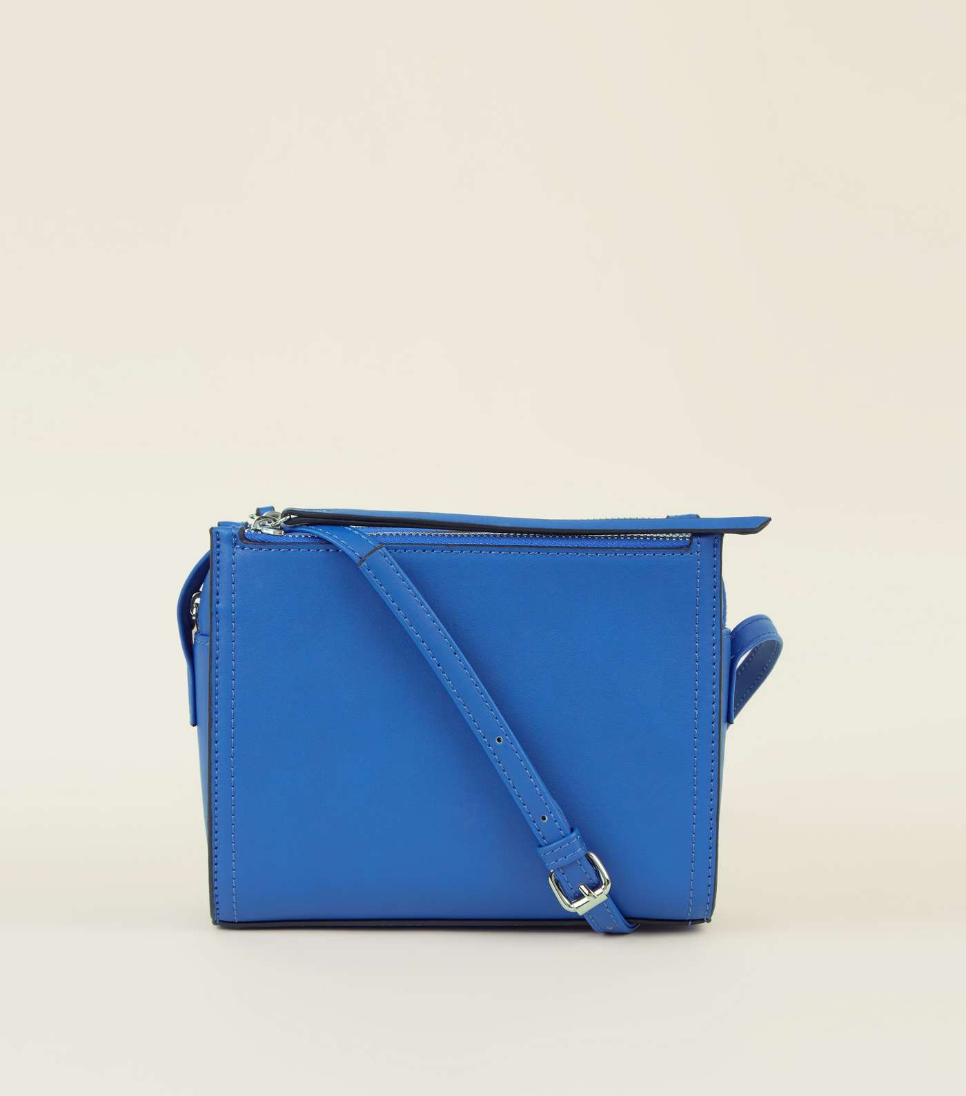 Bright Blue 3 Zip Cross Body Bag