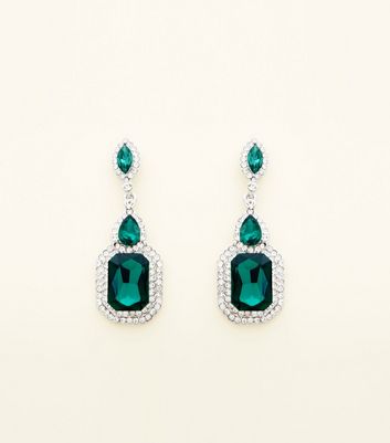 Tagr Green Stone Drop Earrings By New Look Green Stone Drop Earrings By New Look