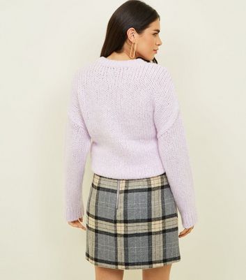 New Look Womens Brushed Check Skirt