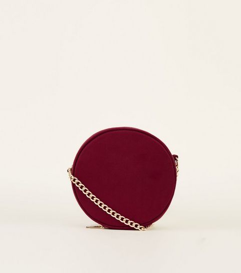Women S Handbags Cross Body Clutch Tote Bags New Look Burgundy Round Cross Body Bag