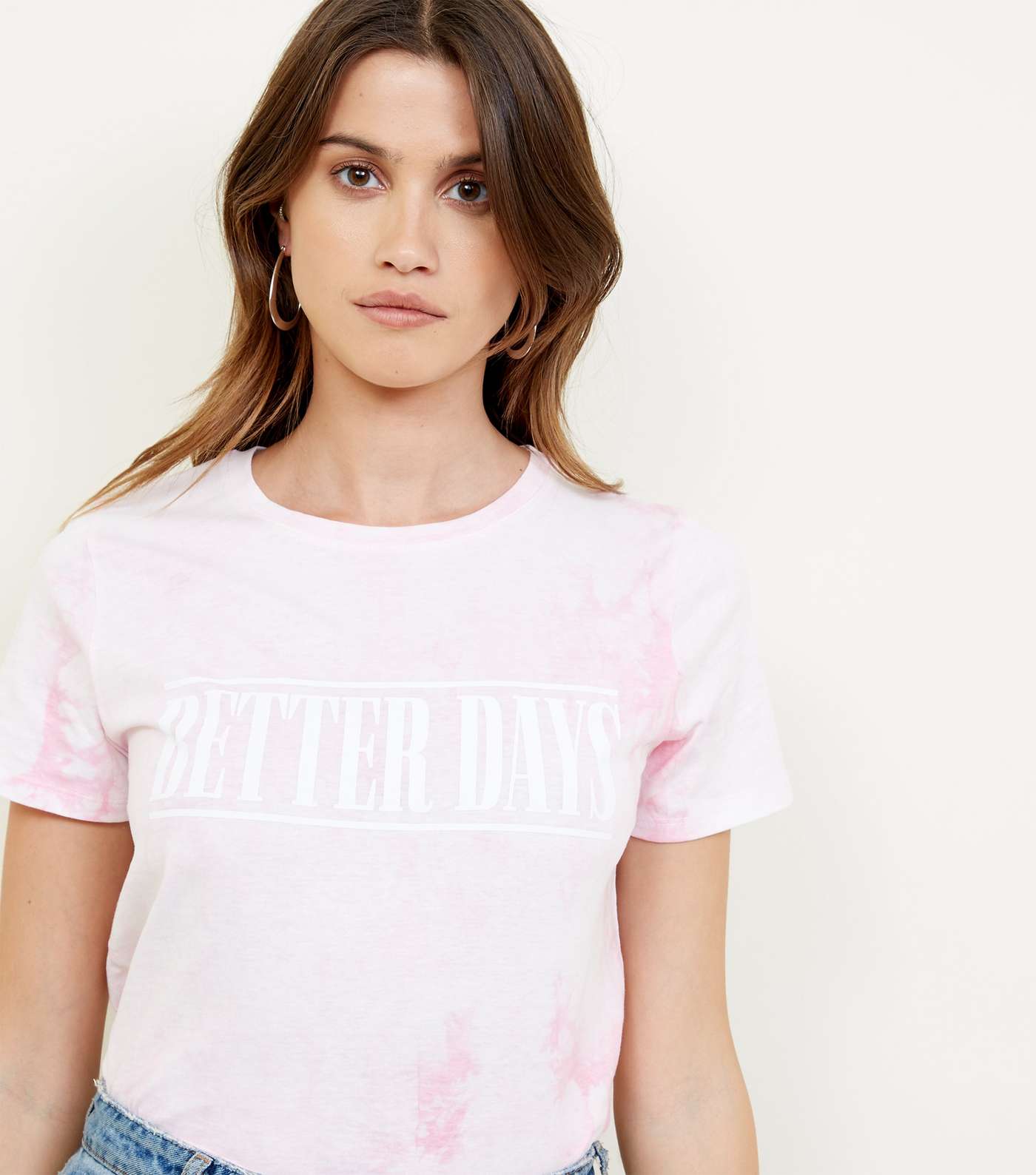 Pink Tie Dye Better Days Slogan T-Shirt