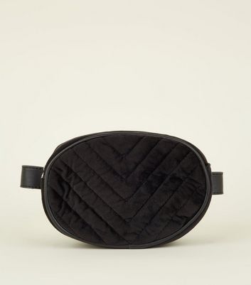 black quilted bum bag