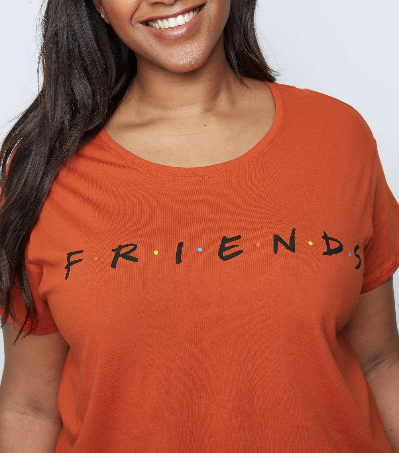 Curves Orange Friends Logo T-Shirt  Image 5