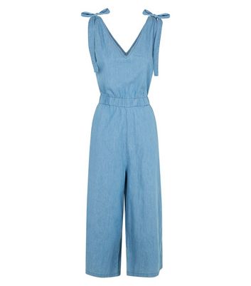 new look denim culotte jumpsuit