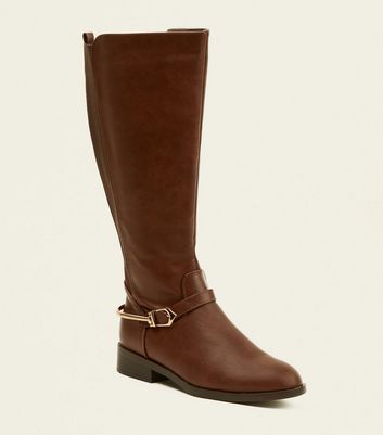 new look tan knee high boots