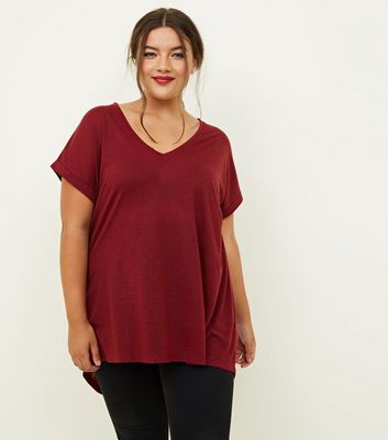 plus size burgundy shirt