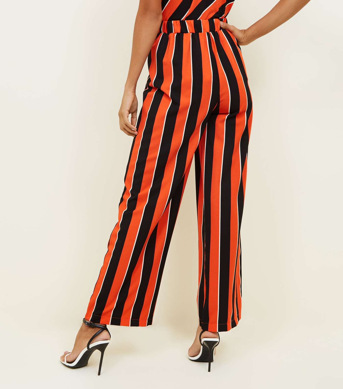 Cameo Rose Red Stripe Tie Waist Trousers Image 3