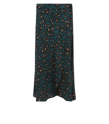 Saika midi skirt outlet in cheetah khaki