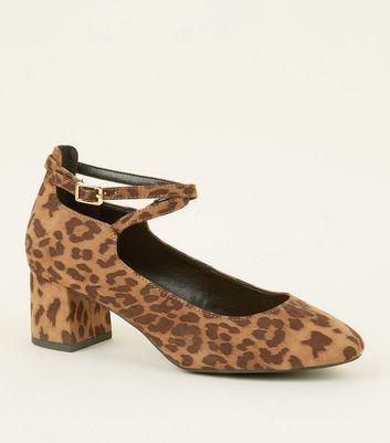 wide fit brown heels