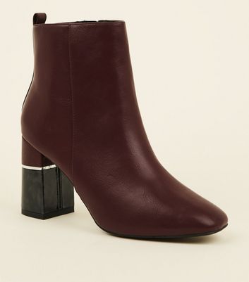 new look red ankle boots