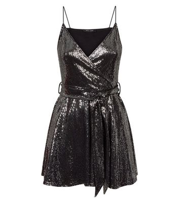 new look sequin playsuit