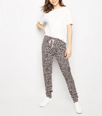 pink leopard joggers