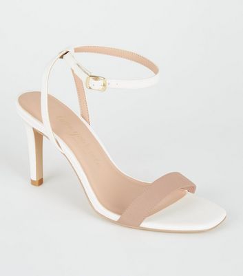 wide fit white stilettos