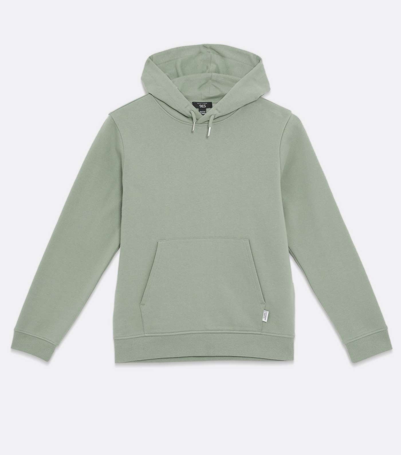 Boys Light Green Jersey Pocket Front Hoodie Image 5