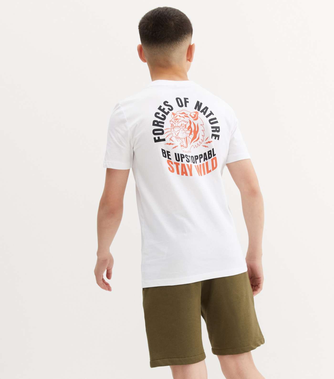 KIDS ONLY White Tiger Print Logo T-Shirt