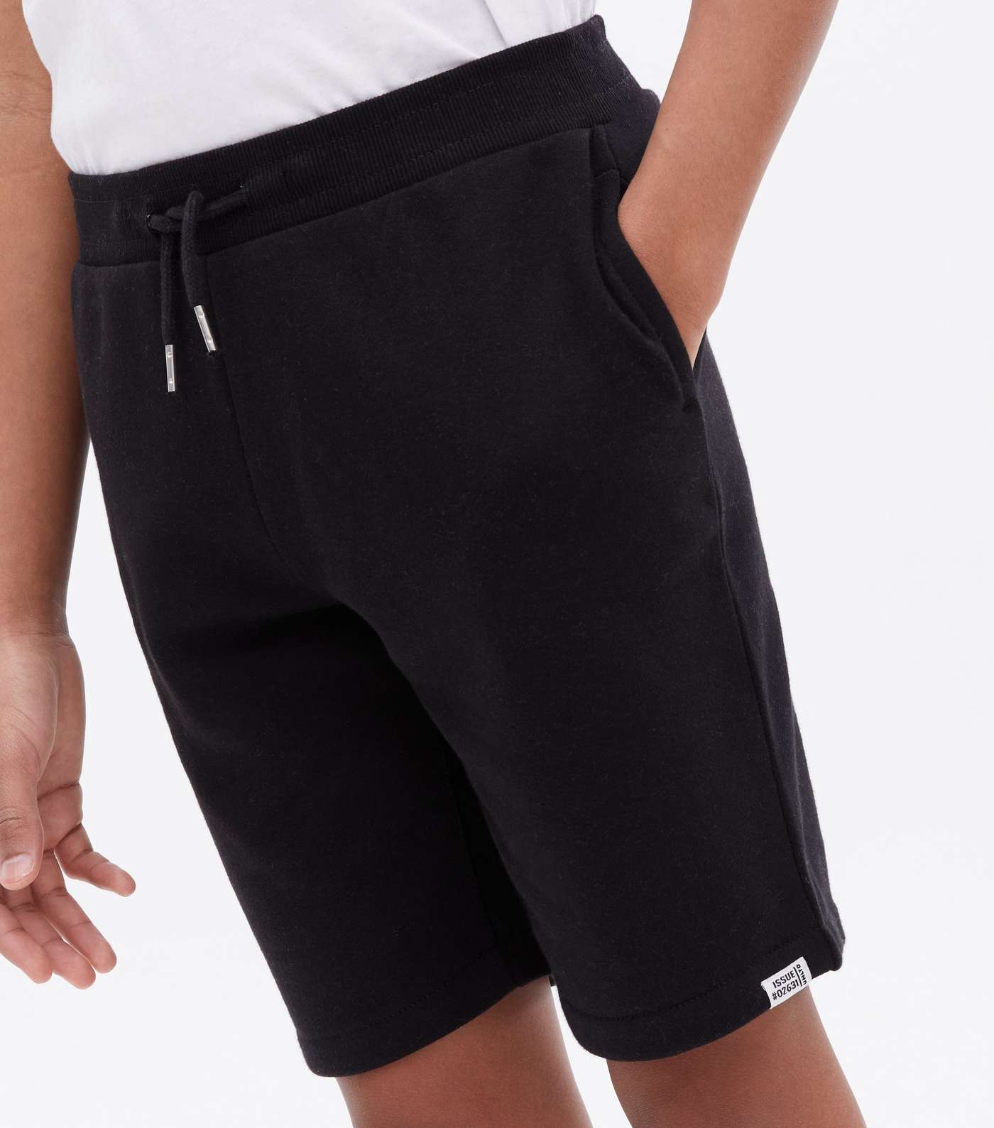 Boys 2 Pack Black and Grey Jersey Shorts Image 3
