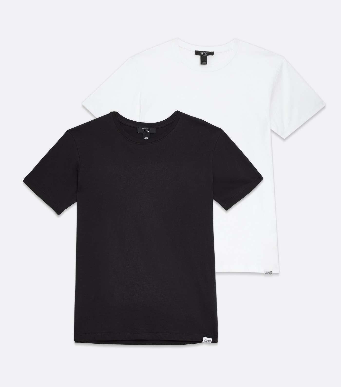 Boys 2 Pack Black and White T-Shirts Image 5