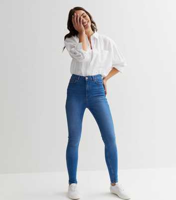 Bright Blue Lift & Shape Jenna Skinny Jeans