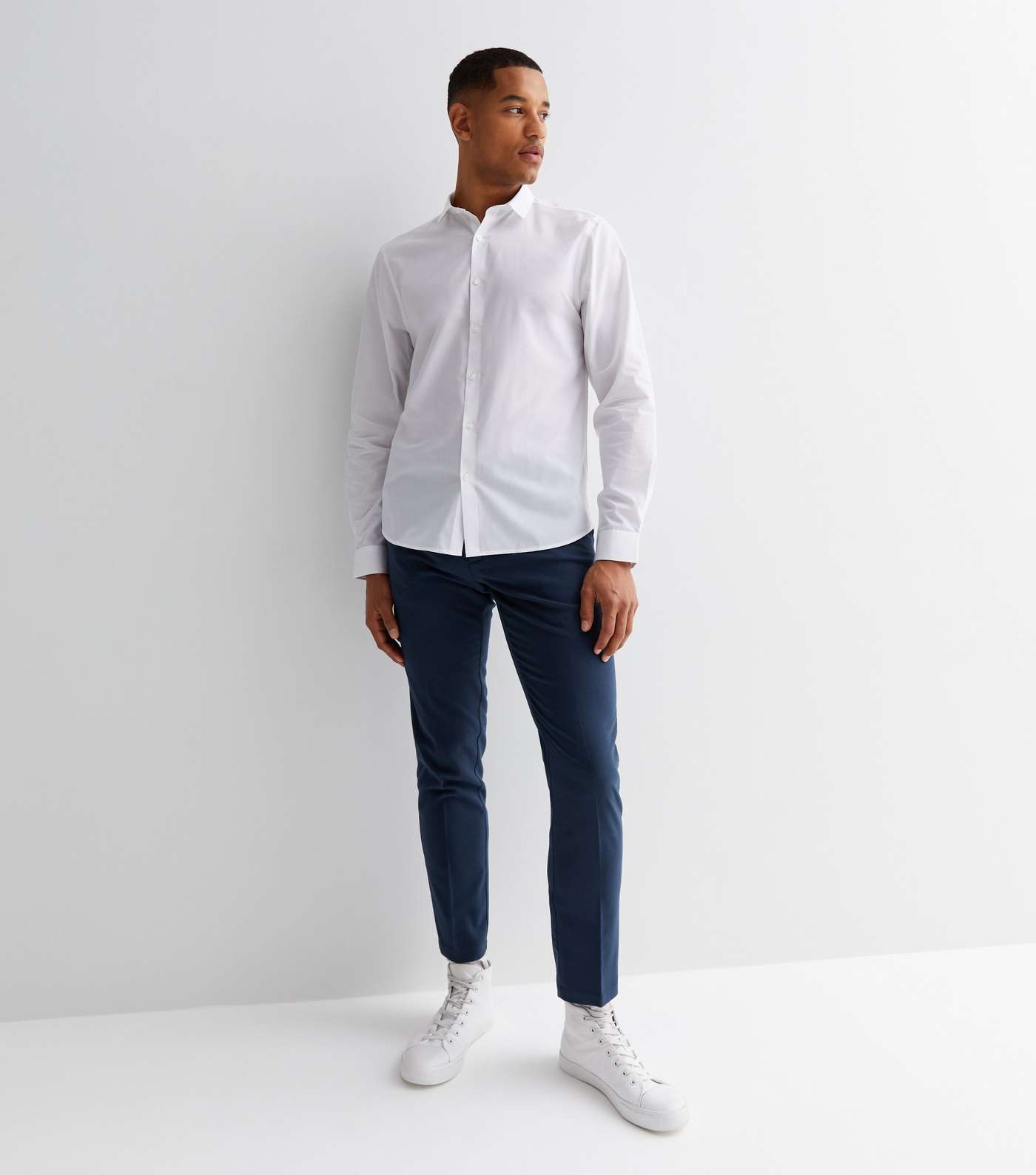 White Poplin Long Sleeve Regular Fit Shirt Image 2