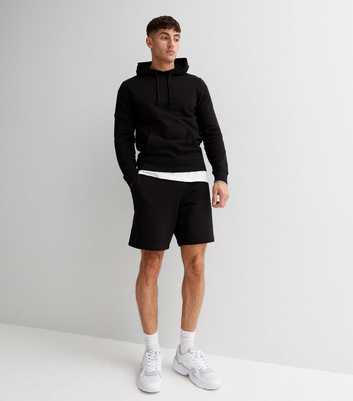 Black Relaxed Fit Jersey Shorts