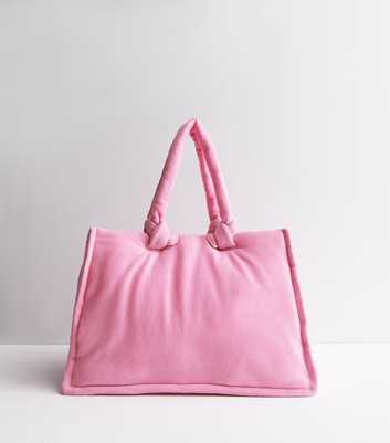 Public Desire Pink Towelling Tote Bag