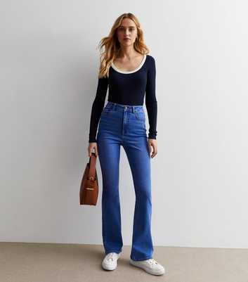 Bright Blue Waist Enhance Quinn Bootcut Jeans
