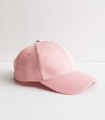 Pink Cotton Plain Cap