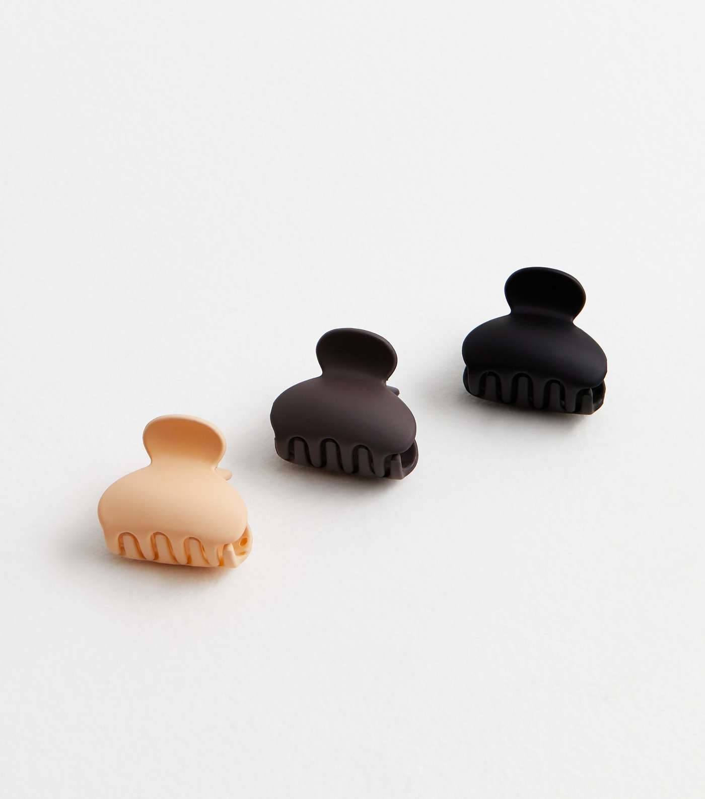 3 Pack Rust Matte Mini Hair Claw Clips Image 2