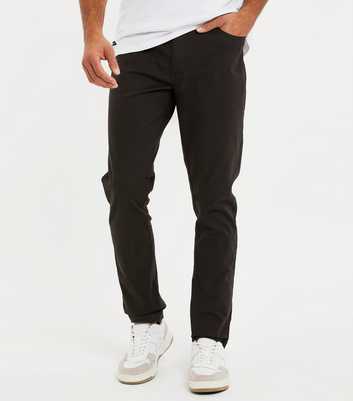 Threadbare Black Stretch Chino Trousers