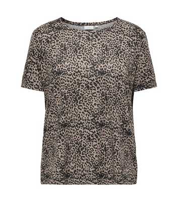 ONLY Curves Brown Leopard Print Jersey Top