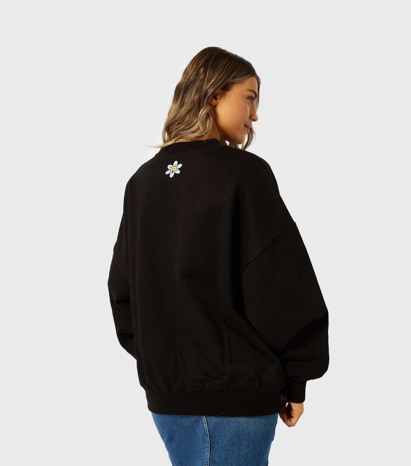 Skinnydip Black Doom and Gloom Logo Oversized Sweatshirt Image 5