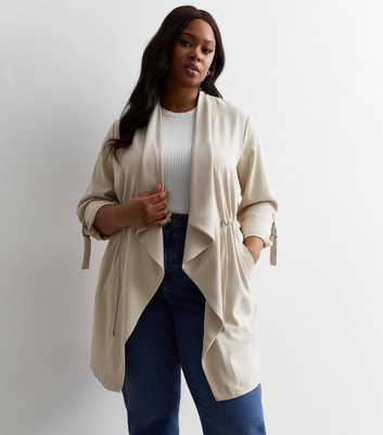 Curves Stone Waterfall Duster Jacket