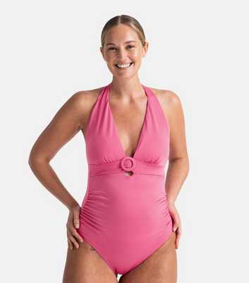 Dorina Maternity Mid Pink Halter Swimsuit