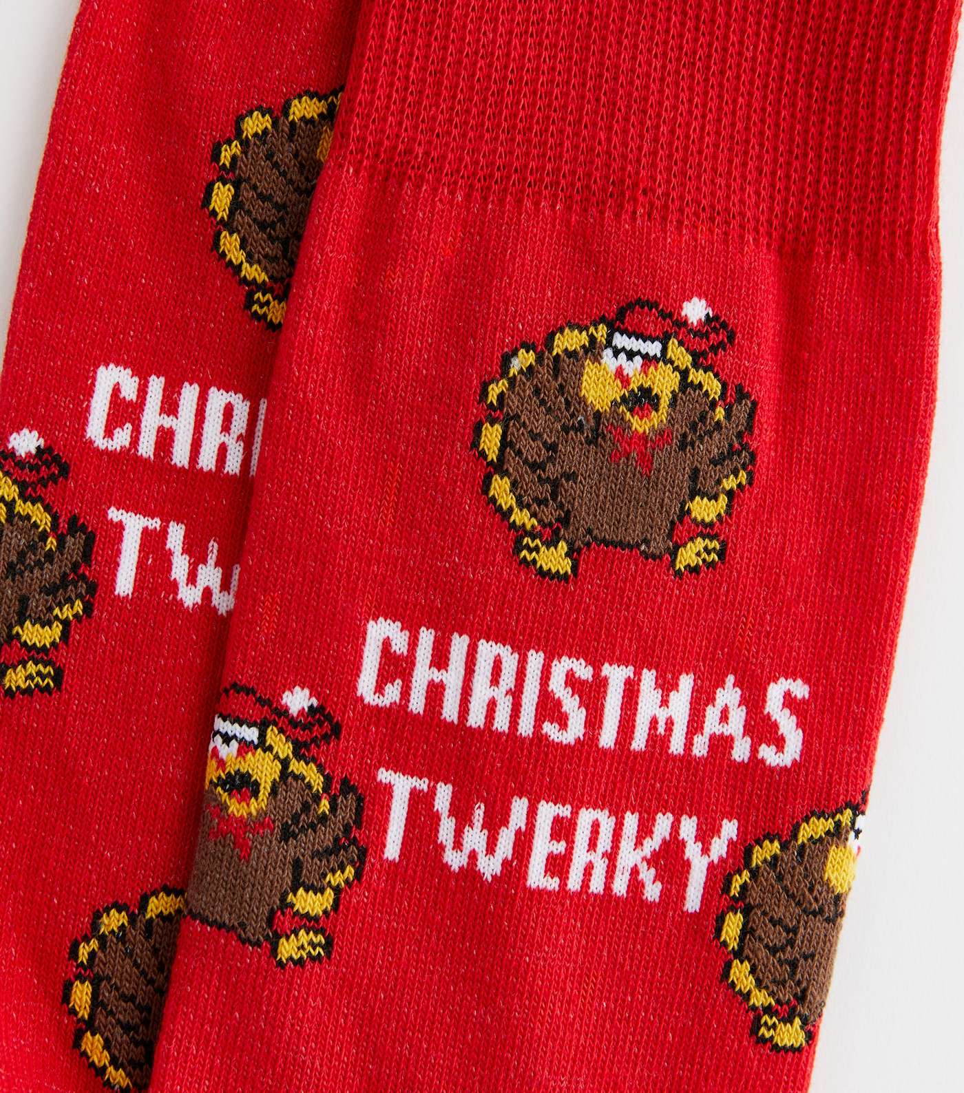 Red Christmas Twerky Logo Socks  Image 3