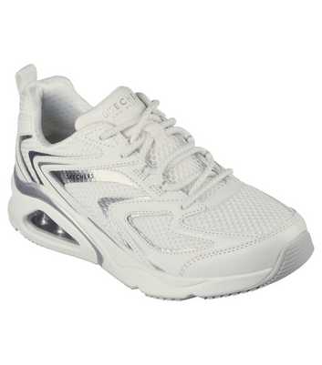 Skechers White Tres Air Uno Revolution-Airy Trainers