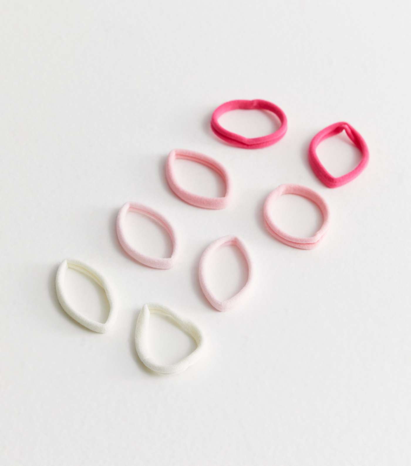 8 Pack Pink Towelling Hair Bands Image 2