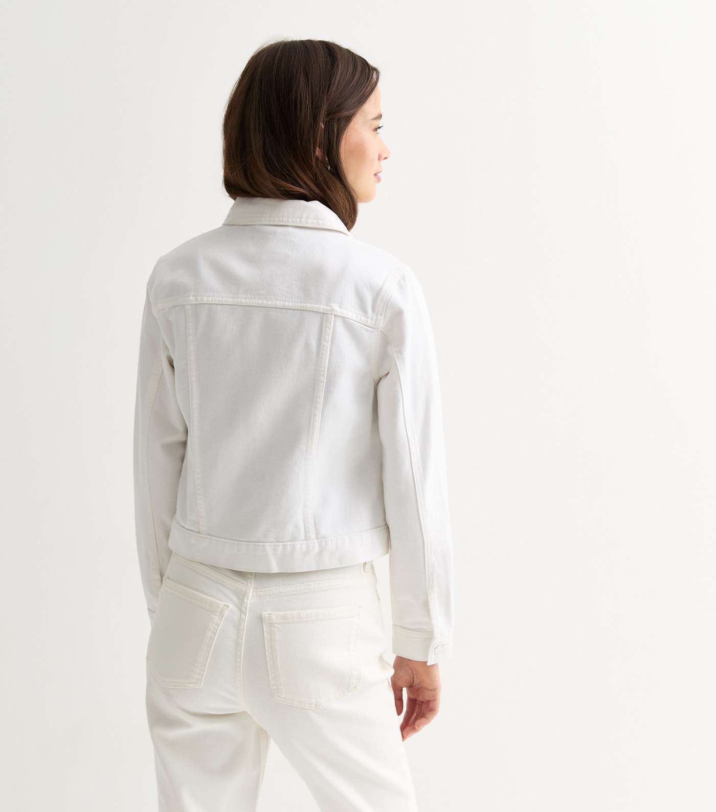 White Denim Jacket Image 4