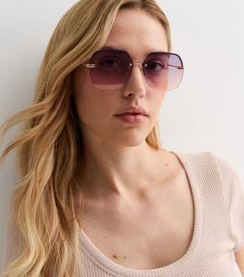 Pink Tinted Gradient Sunglasses