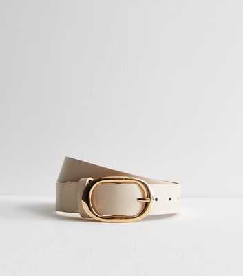 Off White Oval Buckle Belt