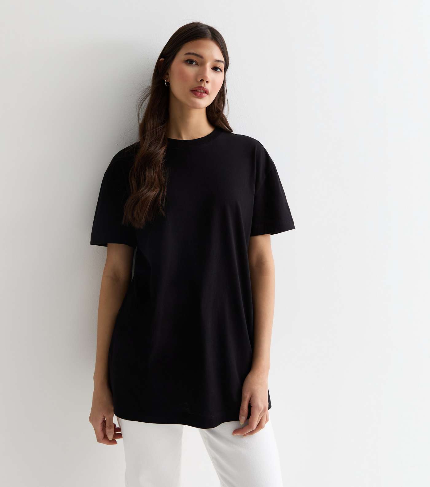Black Long Cotton T-Shirt