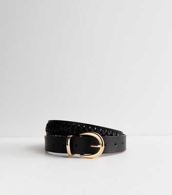 Black Whipstitch Belt