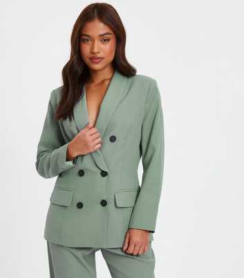 QUIZ Petite Light Green Tailored Blazer
