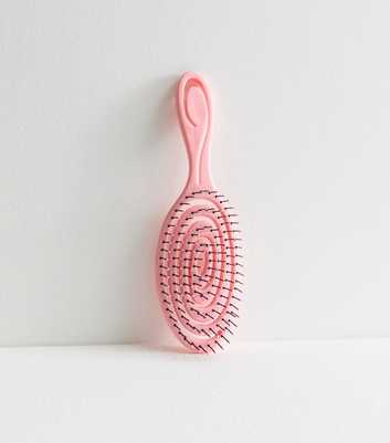 Pink Round Flexible Hair Brush