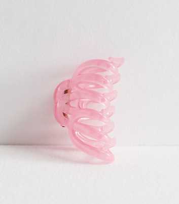 Pink Jelly Large Hair Claw Clip
