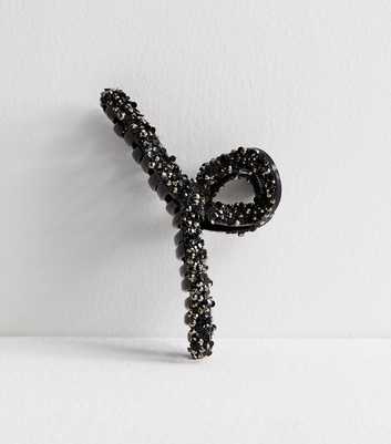 Black Sequin Embellished Hair Claw Clip