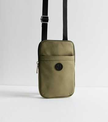 Khaki Phone Pouch Cross Body Bag