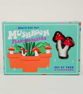4 Pack Mushroom Plant Markers
