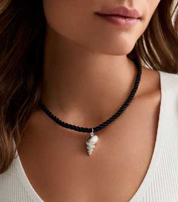 Silver Shell Rope Necklace